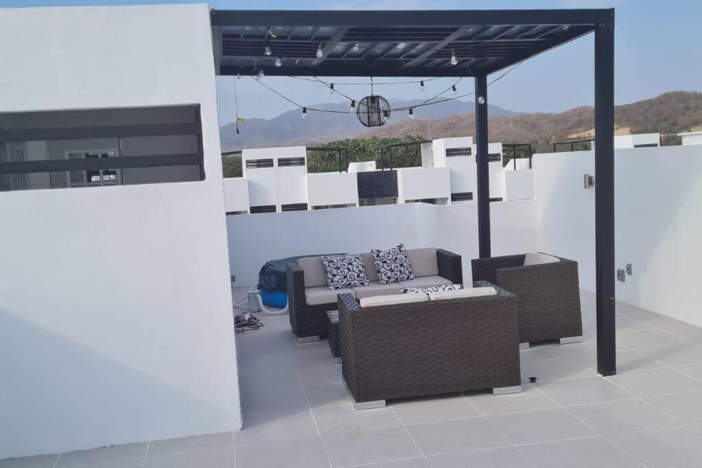 Ferienwohnung Bonito Penthouse Con Roof Garden Manzanillo Exterior foto